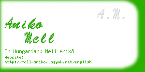 aniko mell business card